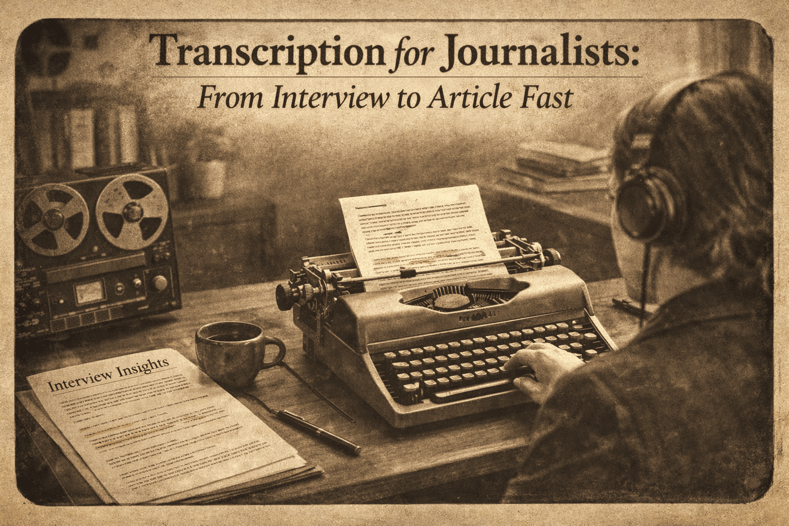 Transcription for Journalists From Interview to Article Fast