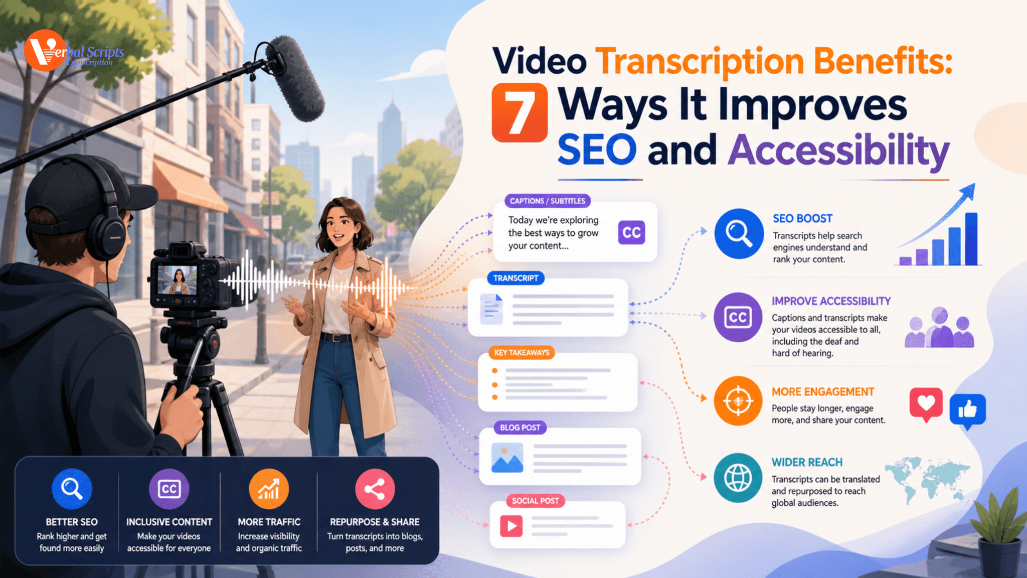 Video Transcription Benefits: 7 Ways It Improves SEO and Accessibility