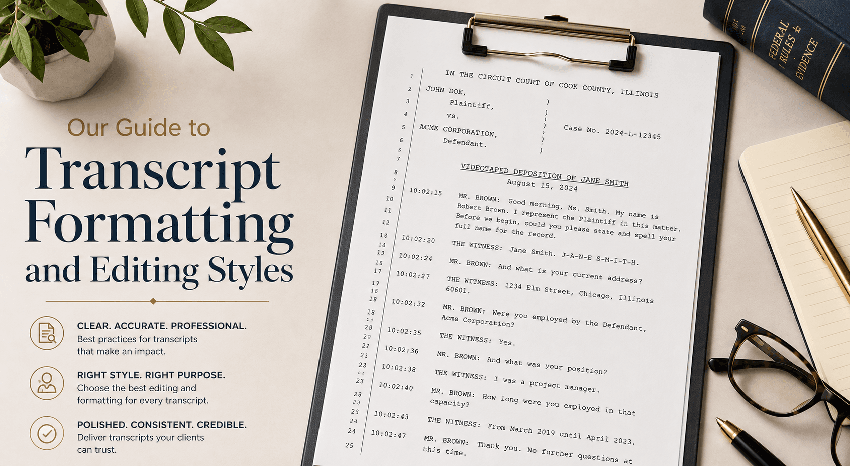 Our Guide to Transcript Formatting and Editing Styles