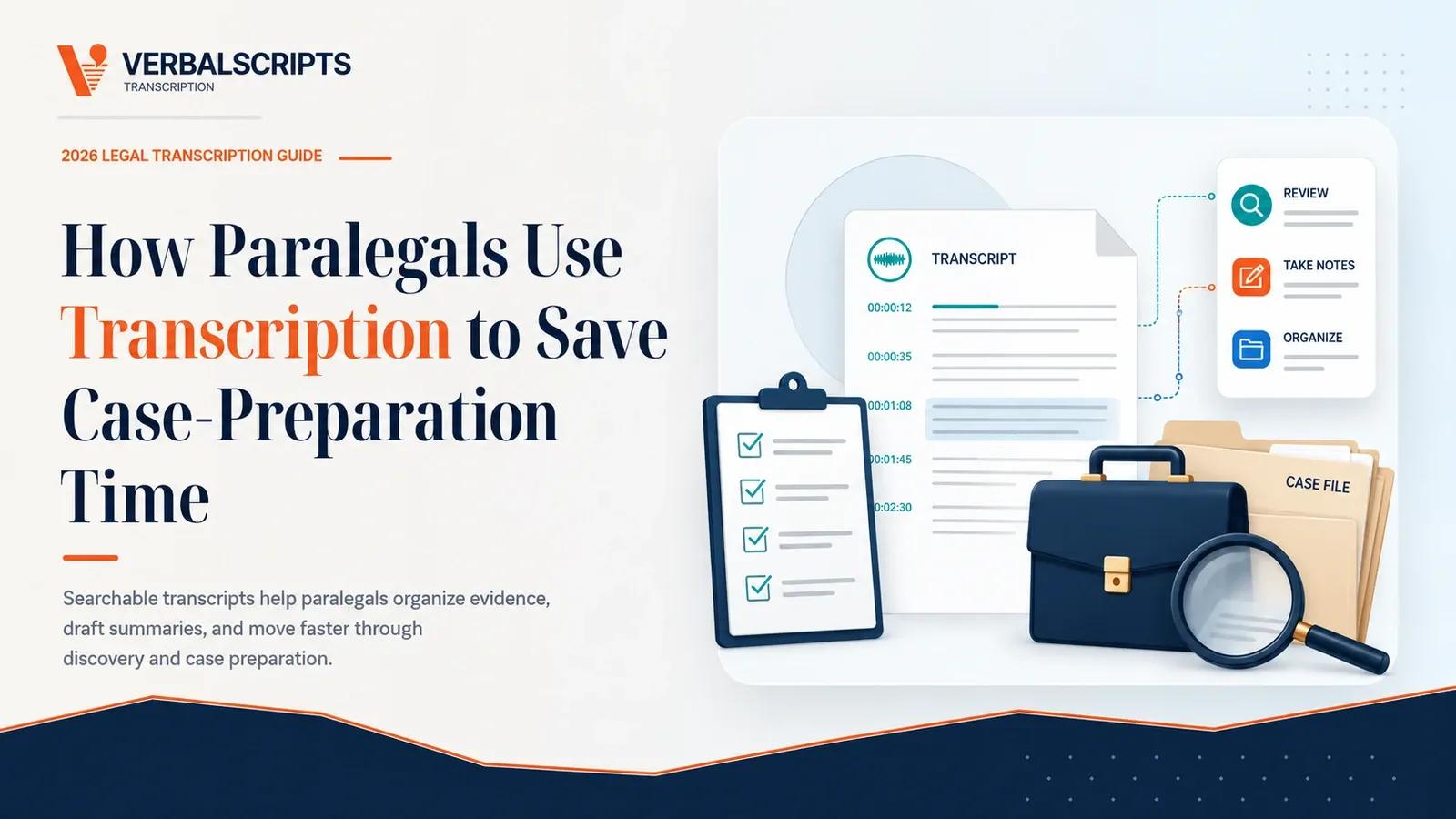 How Paralegals Use Transcription to Save Case-Preparation Time