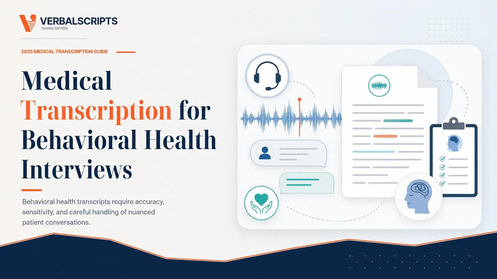Medical Transcription for Behavioral Health Interviews