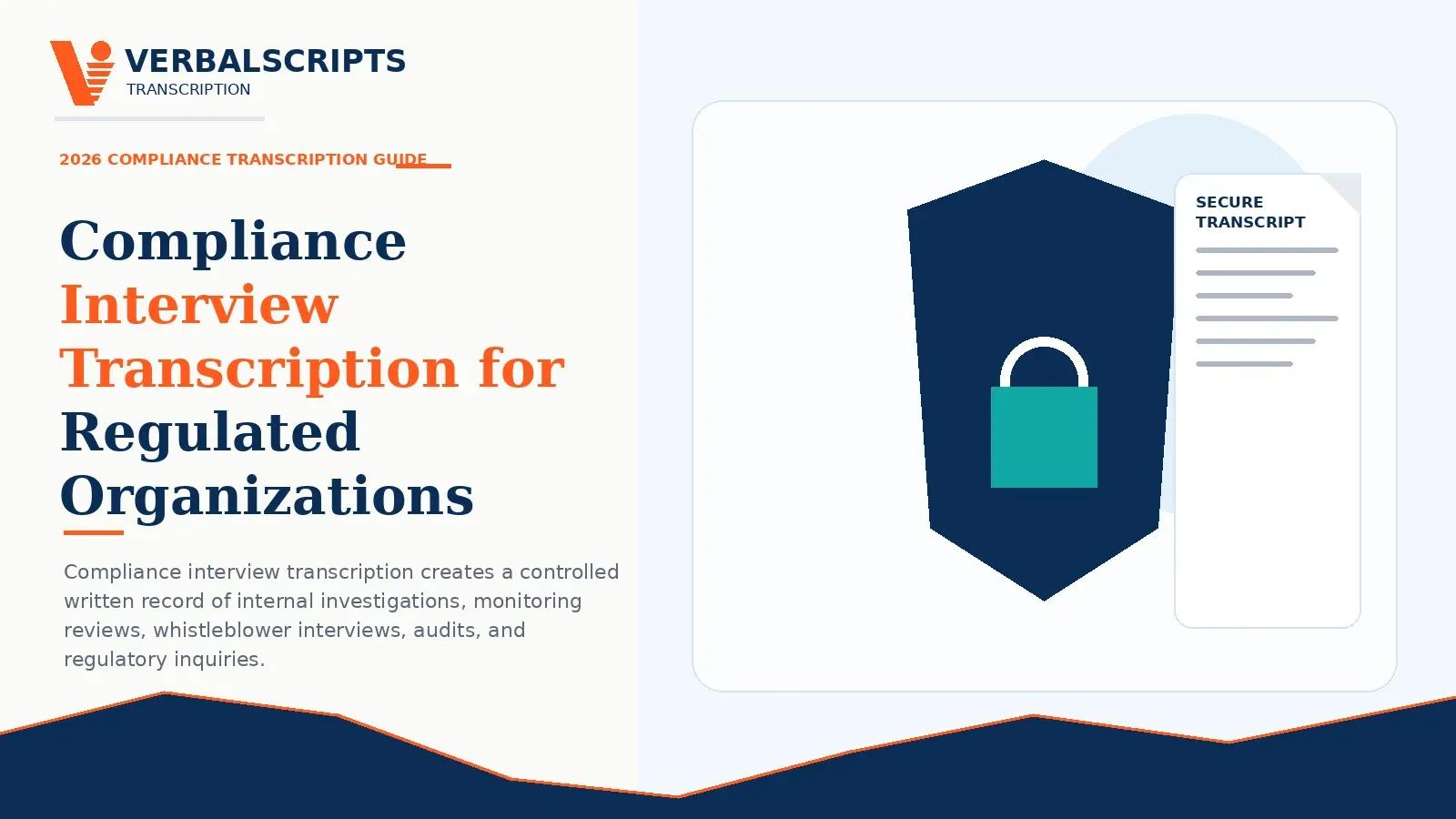Compliance Interview Transcription for Regulated Organizations