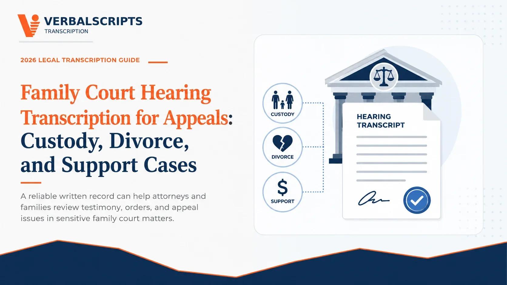 Family Court Hearing Transcription for Appeals: Custody, Divorce, and Support Cases