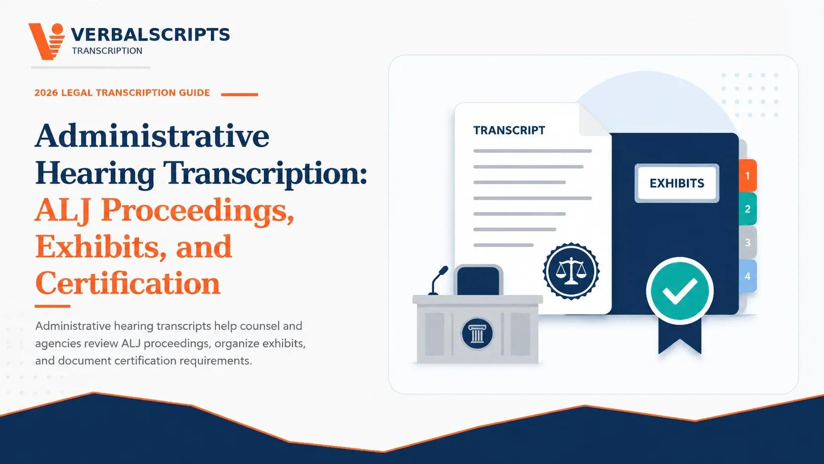 Administrative Hearing Transcription: ALJ Proceedings, Exhibits, and Certification