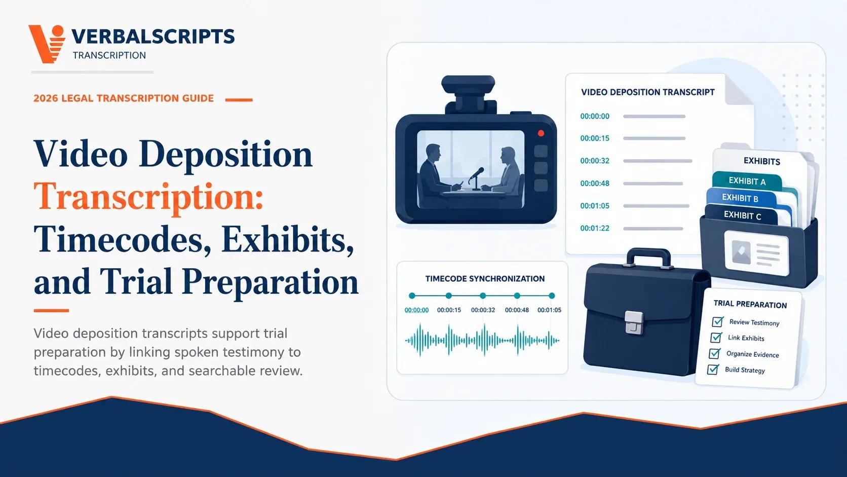 Video Deposition Transcription: Timecodes, Exhibits, and Trial Preparation