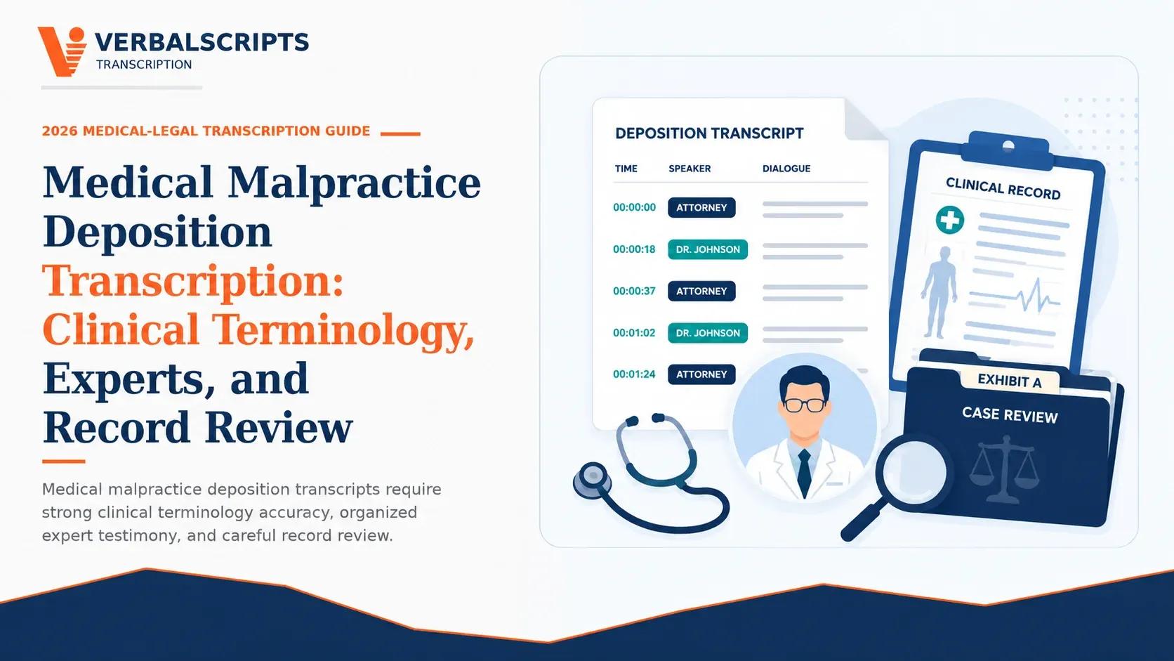 Medical Malpractice Deposition Transcription: Clinical Terminology, Experts, and Record Review