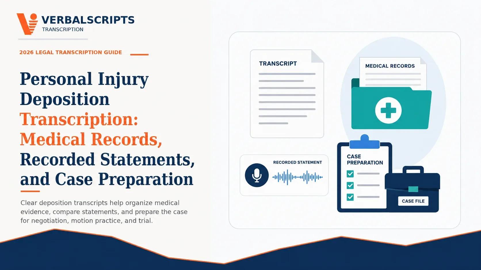 Personal Injury Deposition Transcription: Medical Records, Recorded Statements, and Case Preparation