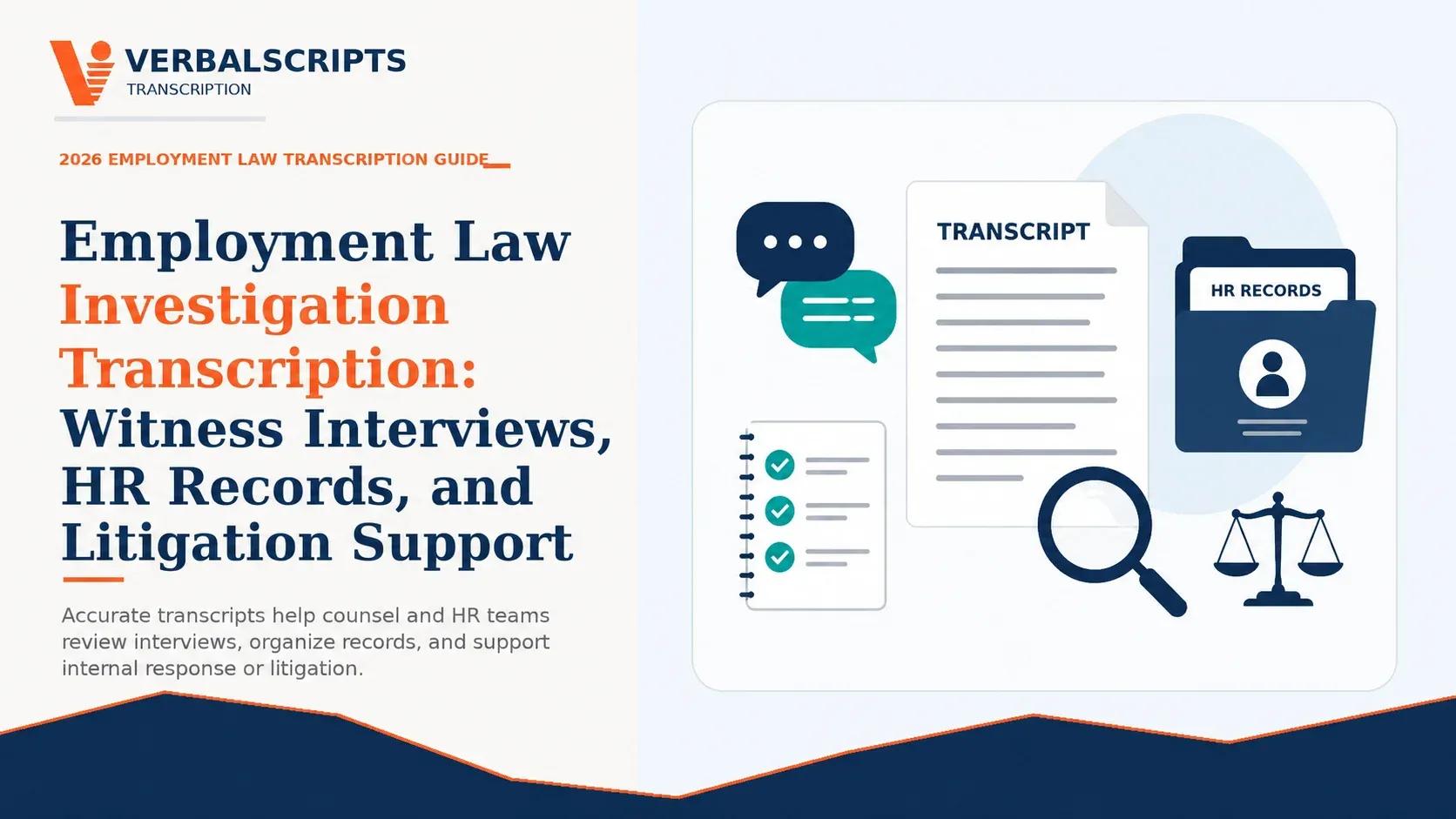 Employment Law Investigation Transcription: Witness Interviews, HR Records, and Litigation Support