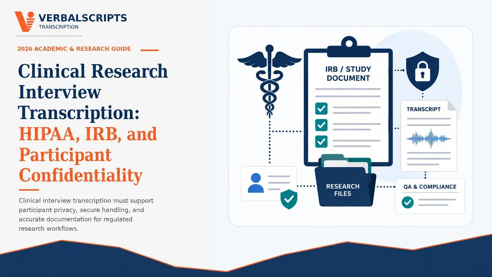 Clinical Research Interview Transcription: HIPAA, IRB, and Participant Confidentiality
