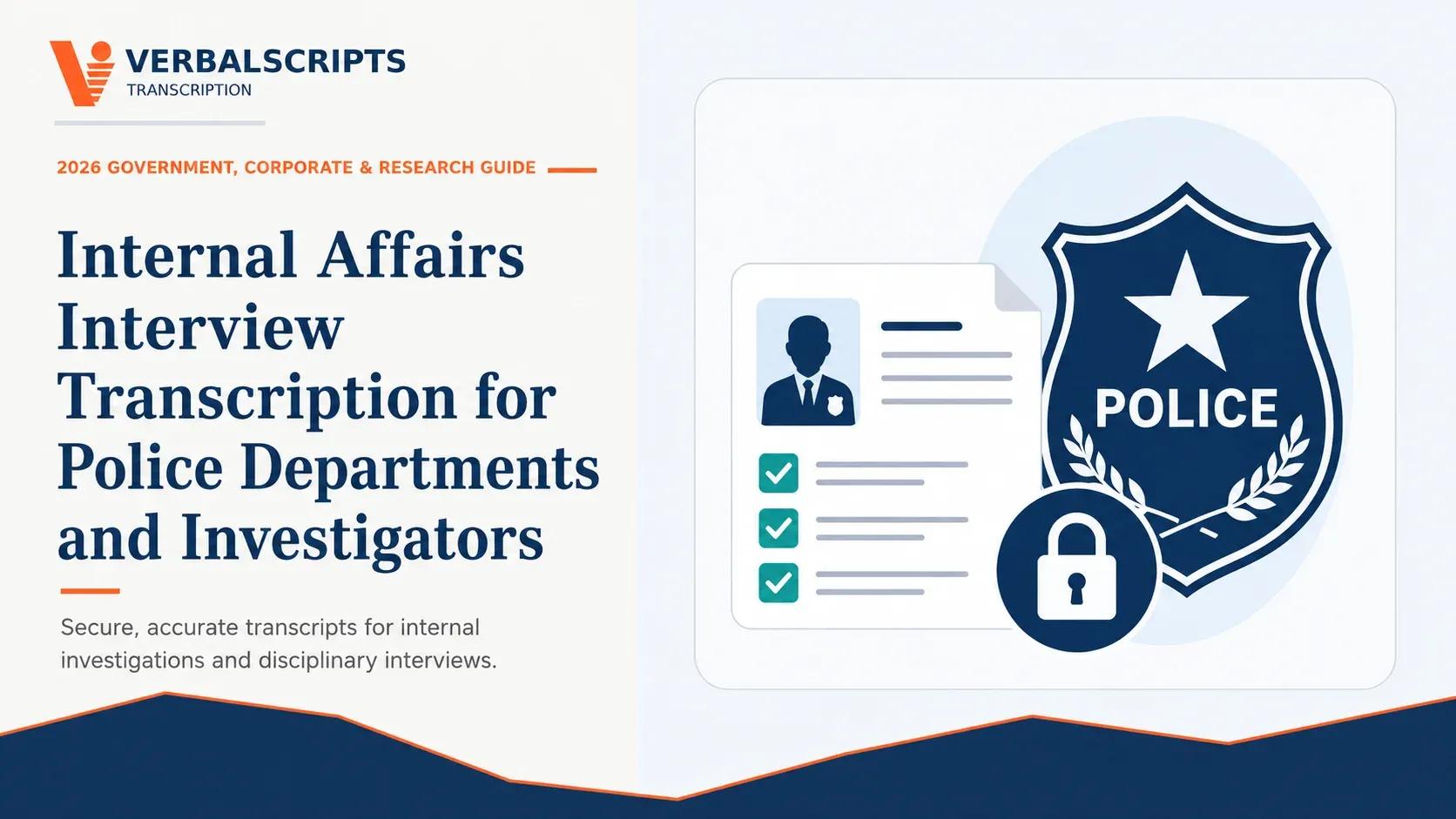 Internal Affairs Interview Transcription for Police Departments and Investigators