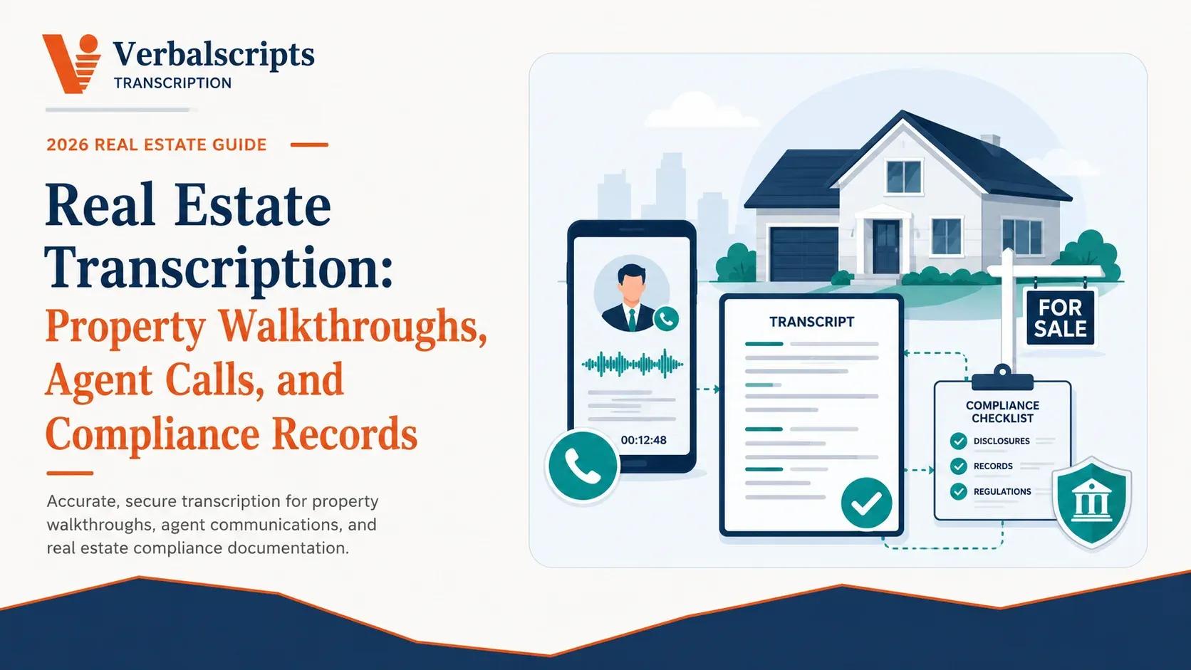 Real Estate Transcription: Property Walkthroughs, Agent Calls, and Compliance Records