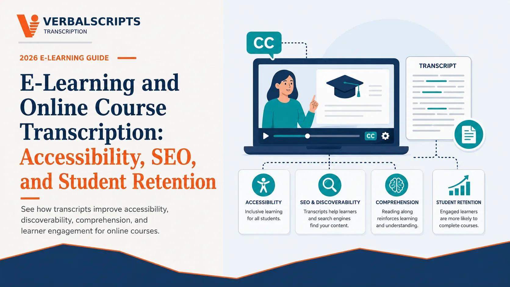 E-Learning and Online Course Transcription: Accessibility, SEO, and Student Retention