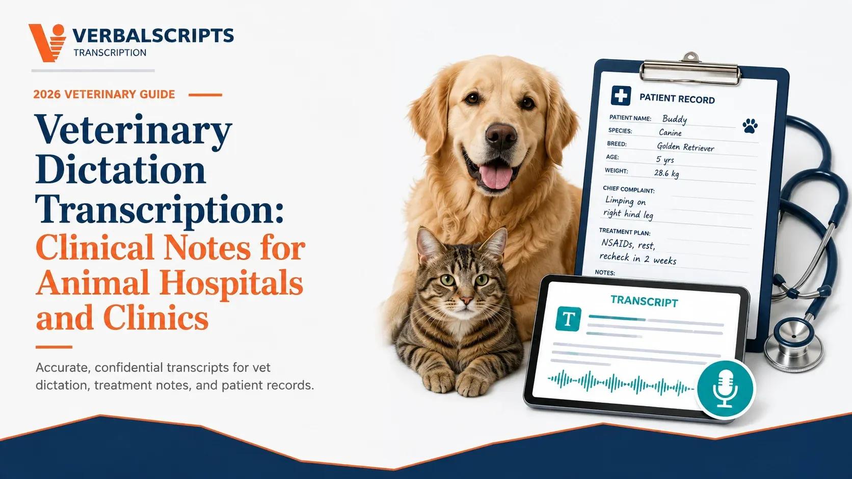 Veterinary Dictation Transcription: Clinical Notes for Animal Hospitals and Clinics