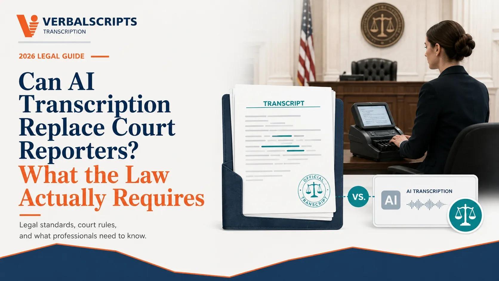 Can AI Transcription Replace Court Reporters? What the Law Actually Requires
