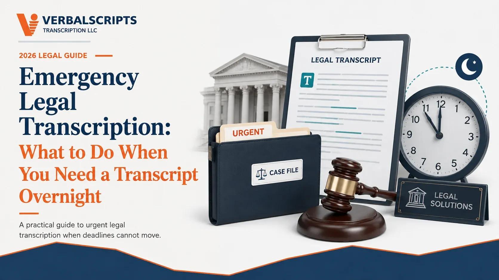 Emergency Legal Transcription: What to Do When You Need a Transcript Overnight