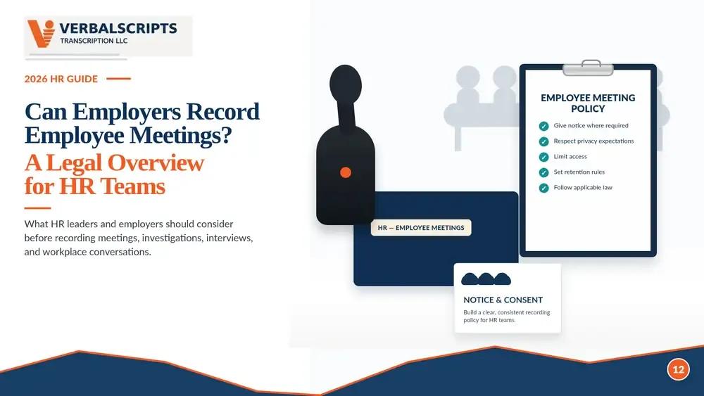 Can Employers Record Employee Meetings? A Legal Overview for HR Teams