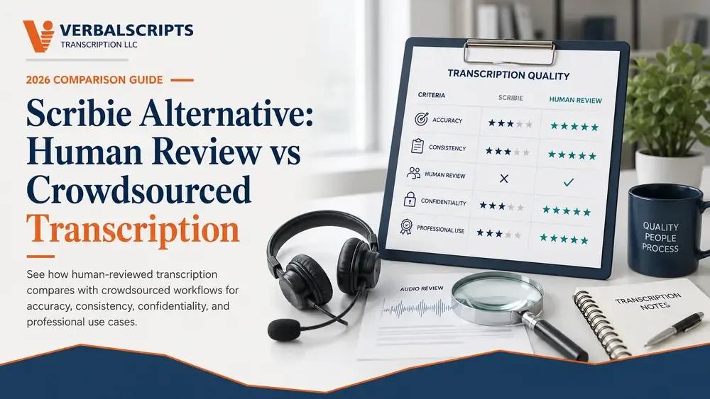 Scribie Alternative: Human Review vs Crowdsourced Transcription
