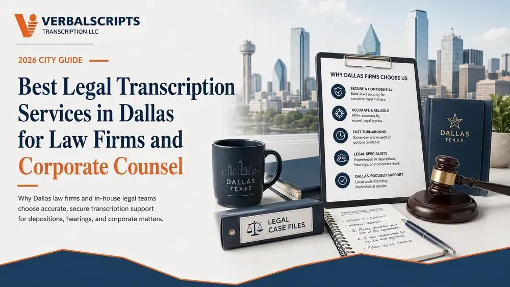 Best Legal Transcription Services in Dallas for Law Firms and Corporate Counsel