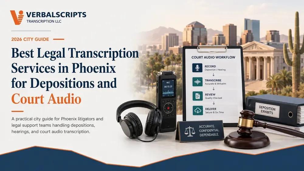 Best Legal Transcription Services in Phoenix for Depositions and Court Audio