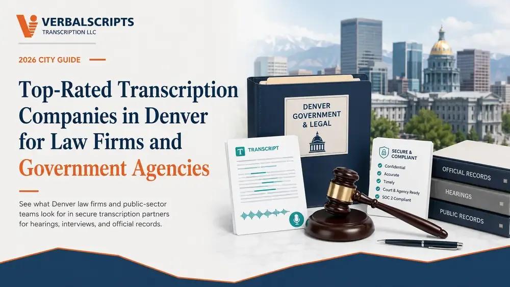 Top-Rated Transcription Companies in Denver for Law Firms and Government Agencies