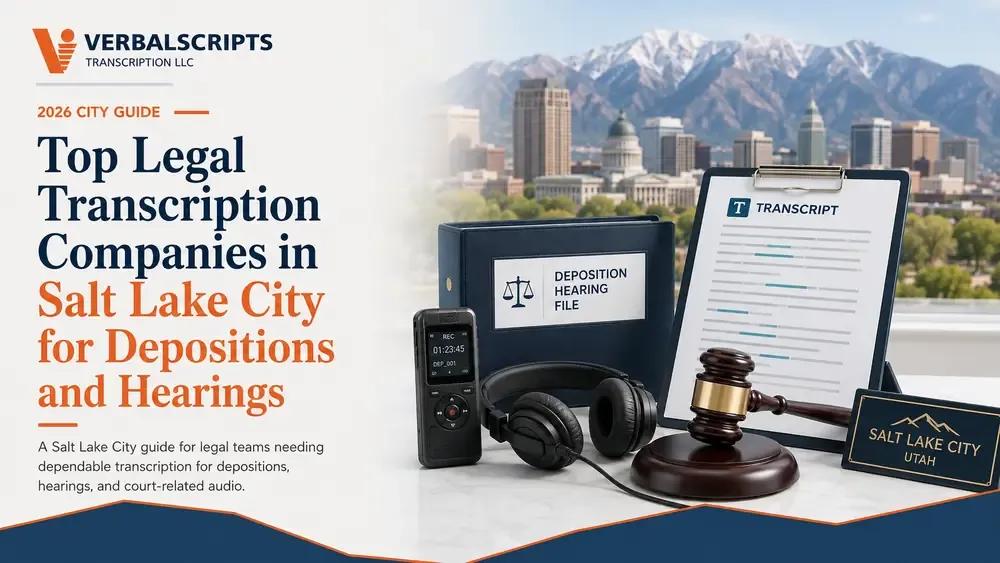 Top Legal Transcription Companies in Salt Lake City for Depositions and Hearings