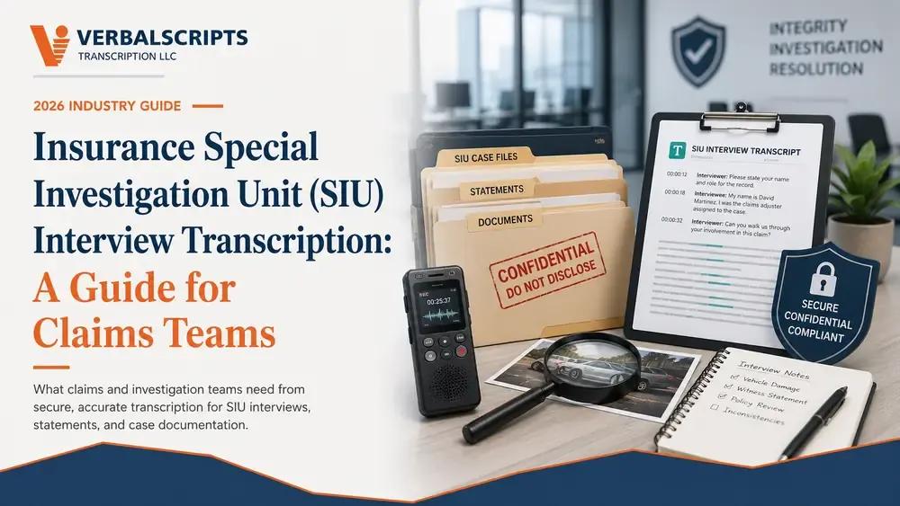 Insurance Special Investigation Unit (SIU) Interview Transcription: A Guide for Claims Teams