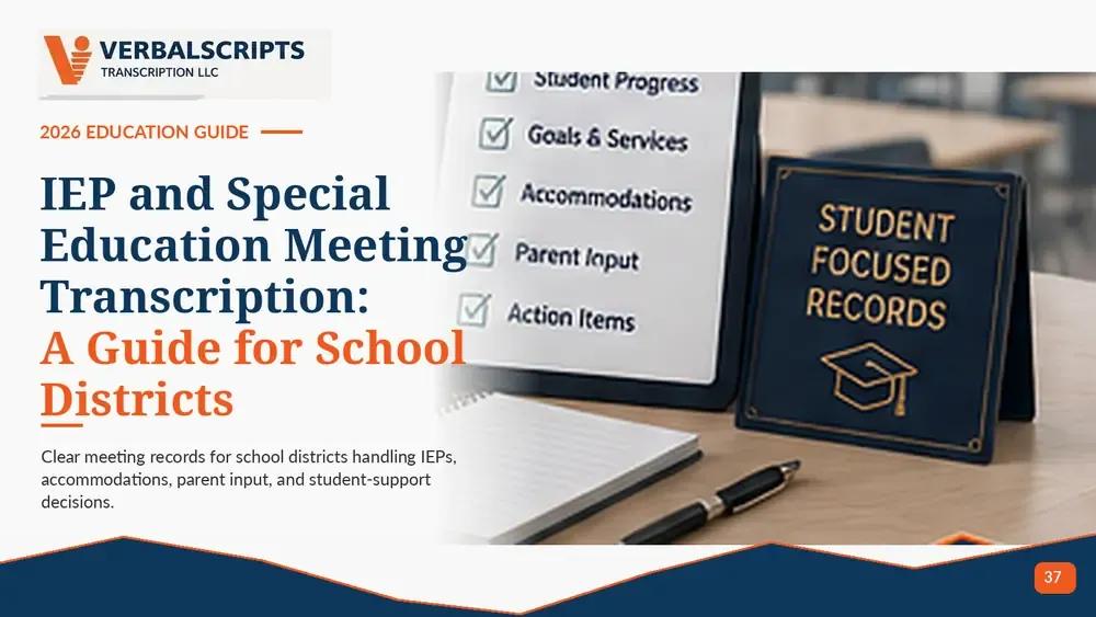 IEP and Special Education Meeting Transcription: A Guide for School Districts
