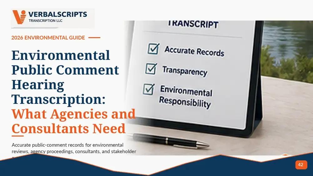 Environmental Public Comment Hearing Transcription: What Agencies and Consultants Need
