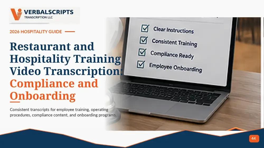 Restaurant and Hospitality Training Video Transcription: Compliance and Onboarding