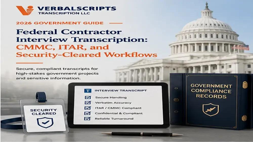 Federal Contractor Interview Transcription: CMMC, ITAR, and Security-Cleared Workflows