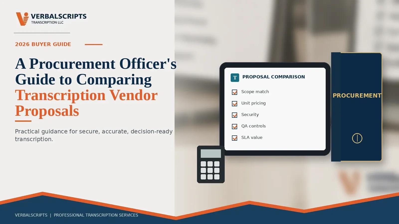 A Procurement Officer's Guide to Comparing Transcription Vendor Proposals