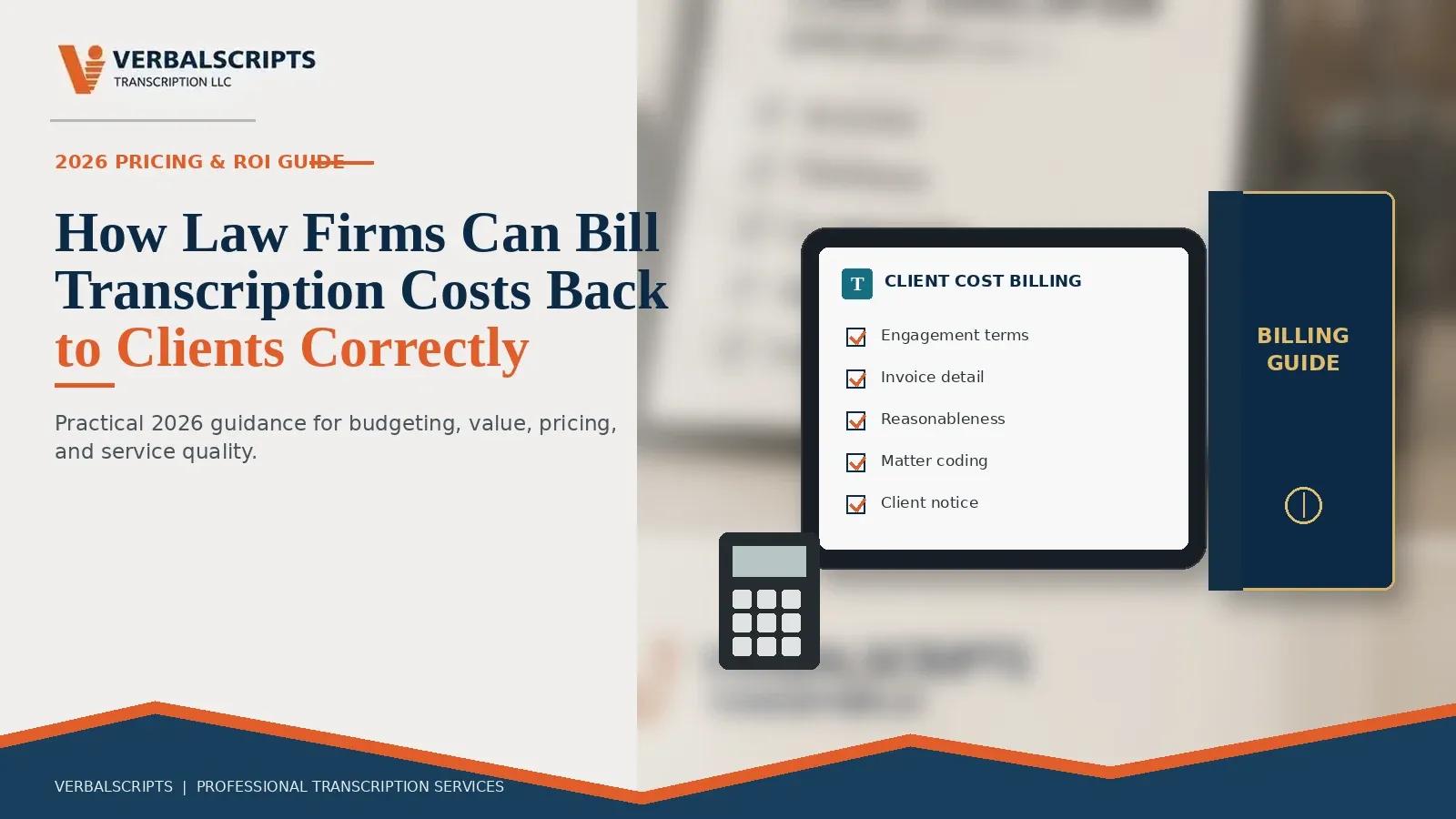 How Law Firms Can Bill Transcription Costs Back to Clients Correctly