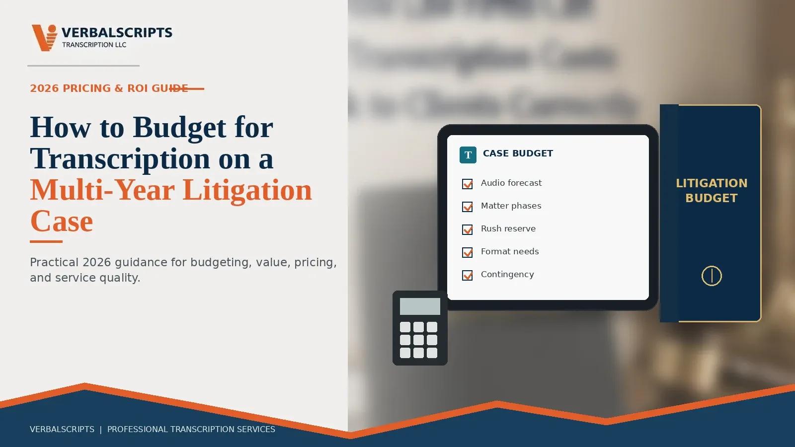 How to Budget for Transcription on a Multi-Year Litigation Case