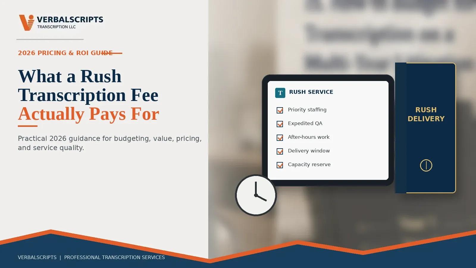 What a Rush Transcription Fee Actually Pays For