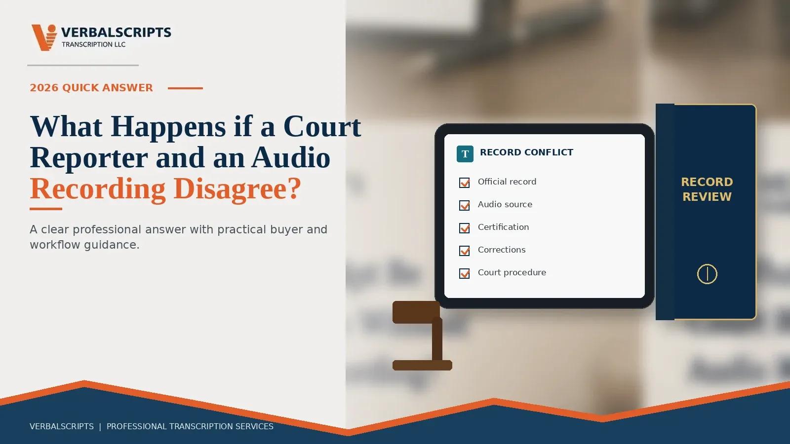 What Happens if a Court Reporter and an Audio Recording Disagree?