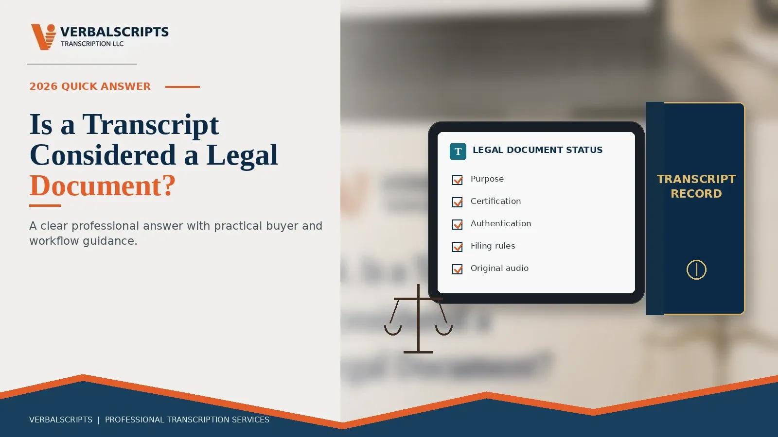 Is a Transcript Considered a Legal Document?