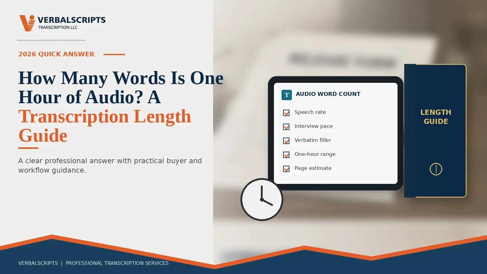 How Many Words Is One Hour of Audio? A Transcription Length Guide