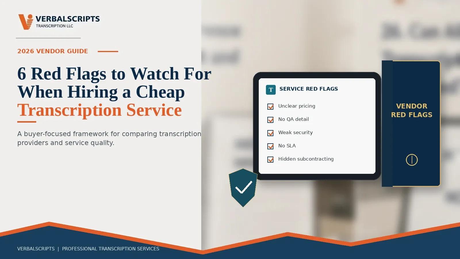 6 Red Flags to Watch For When Hiring a Cheap Transcription Service