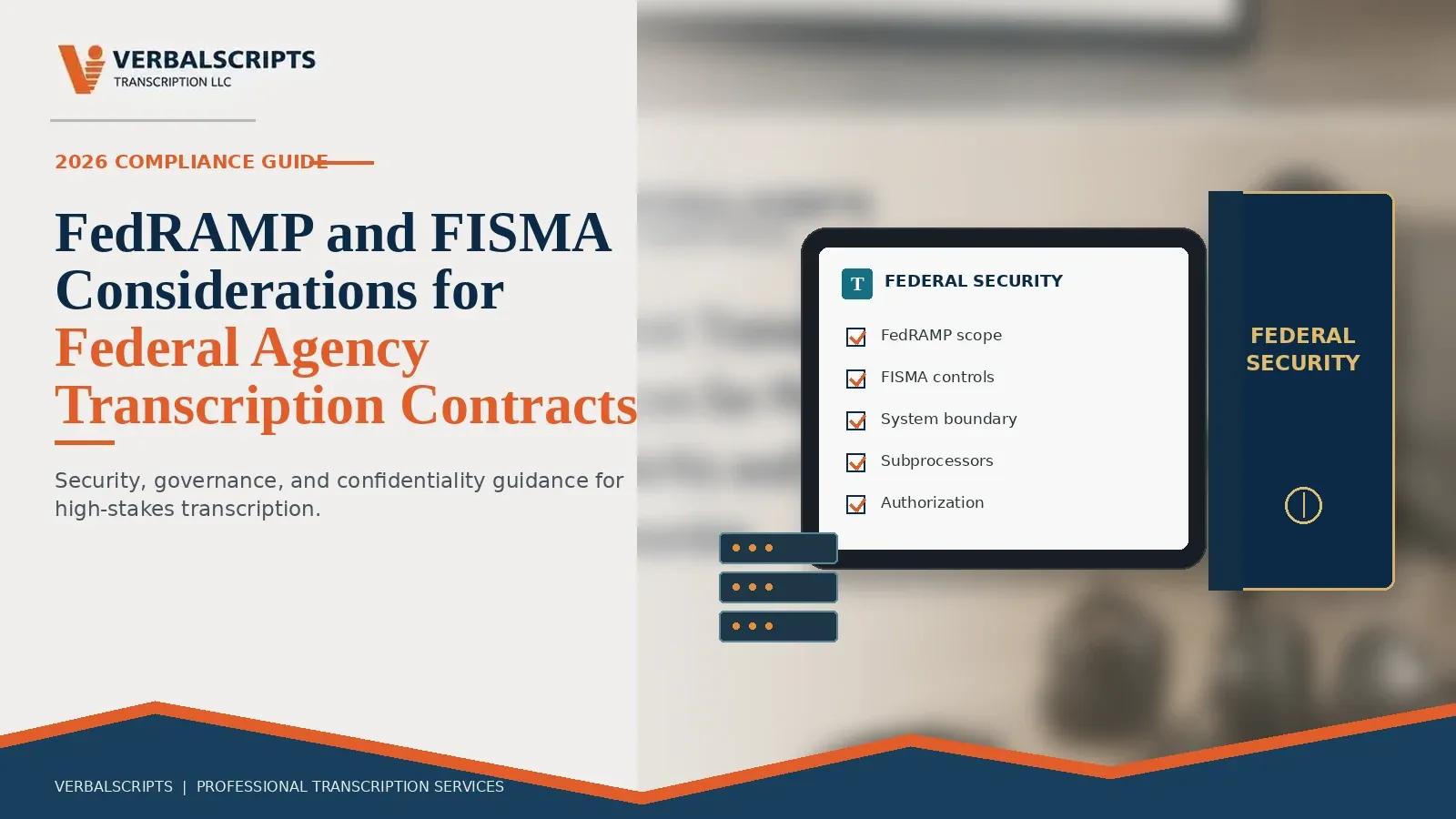 FedRAMP and FISMA Considerations for Federal Agency Transcription Contracts