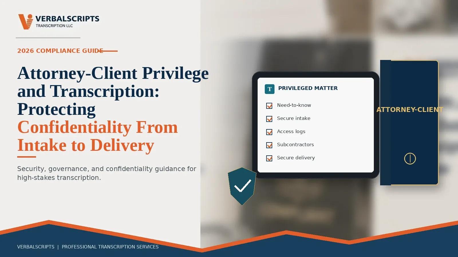 Attorney-Client Privilege and Transcription: Protecting Confidentiality From Intake to Delivery
