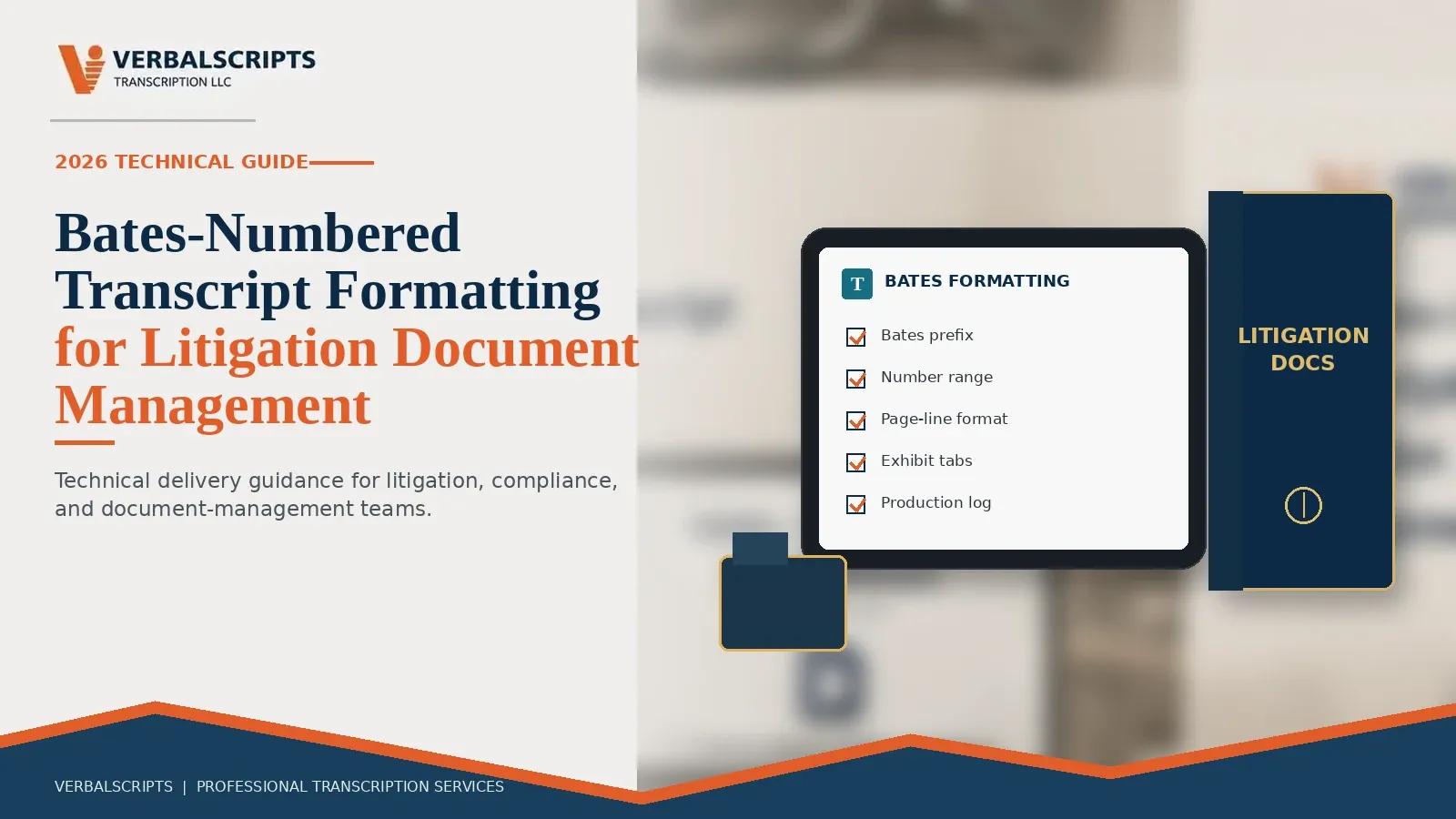 Bates-Numbered Transcript Formatting for Litigation Document Management