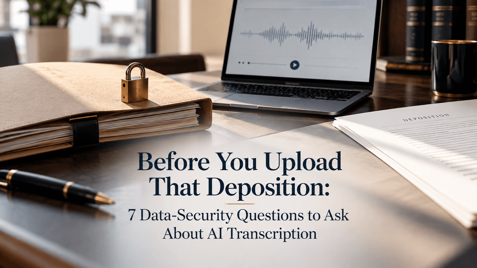 Before You Upload That Deposition: 7 Data-Security Questions to Ask About AI Transcription